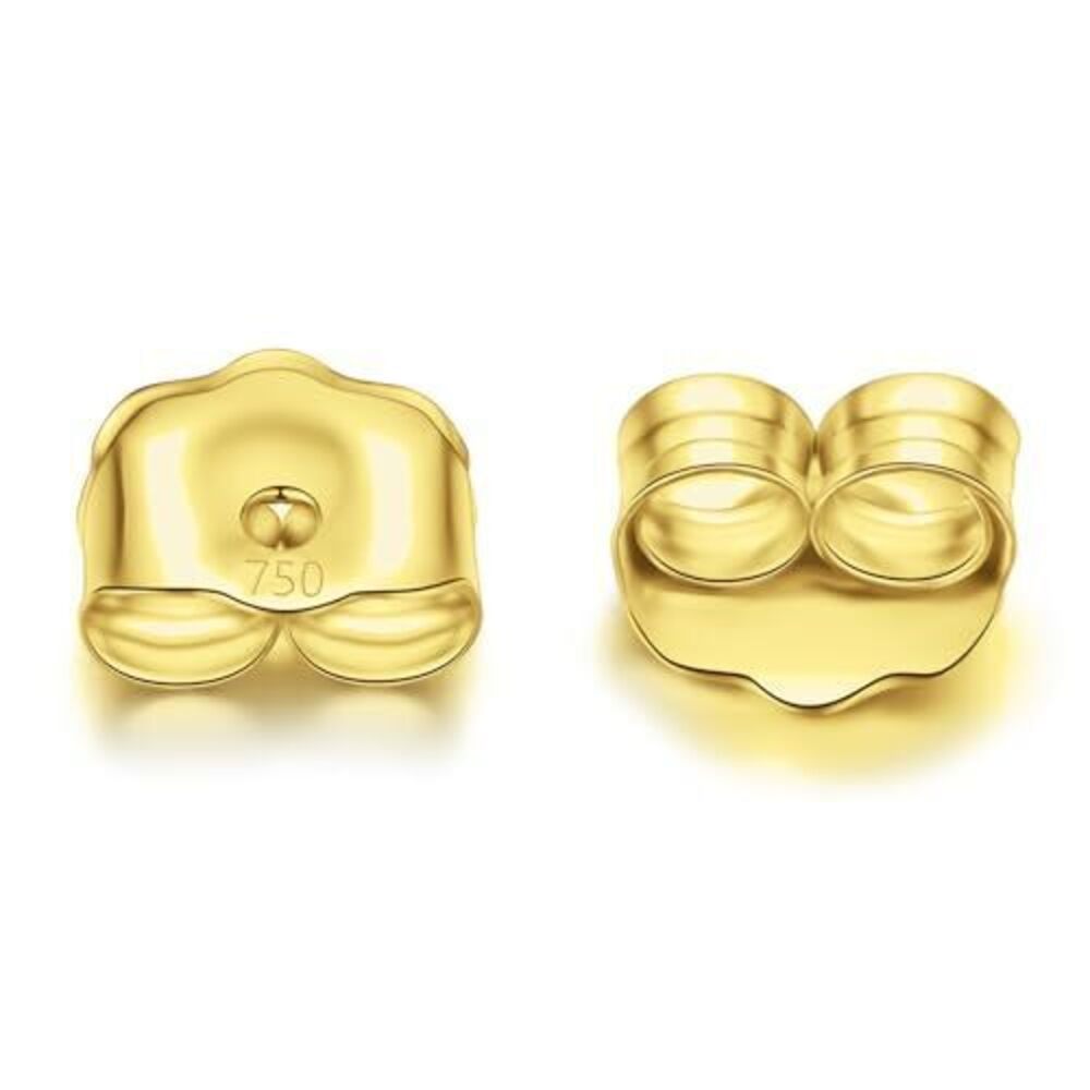 4736 18K Gold Earring Backs Real Solid 0.2 Grams AU750 Butterfly Yellow